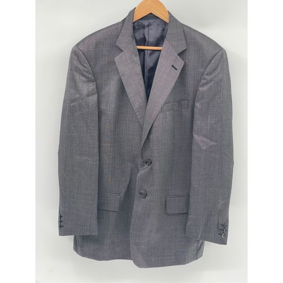 Tallia Suit Jacket Blazer Sport Coat Men Size 44R Black‎ White - Picture 1 of 12